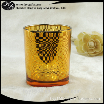 China cheap Custom gold mercury glass candle holder